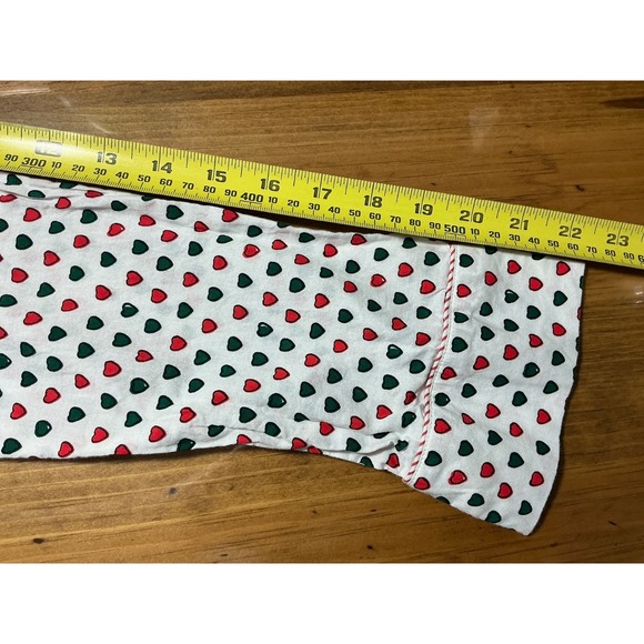 Roller Rabbit holiday hearts night shirt Small red green white cotton whimsical - Picture 14 of 14